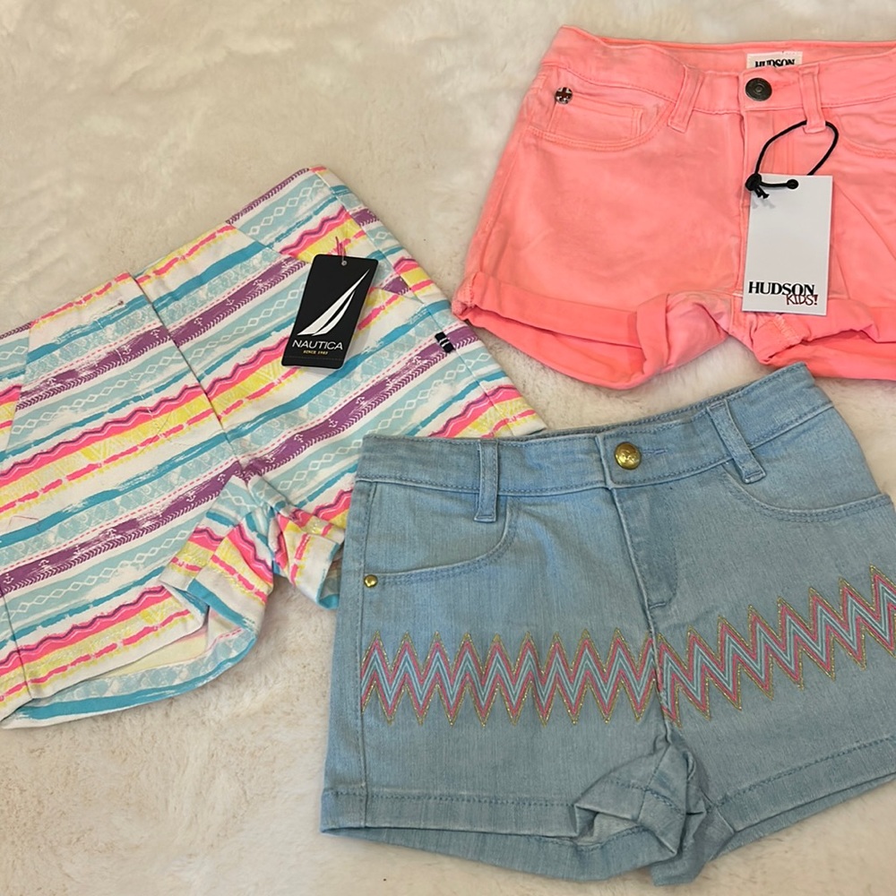 Girls short bundle size 5 NWT and NWOT!! Hudson, Billieblush and Nautica!!